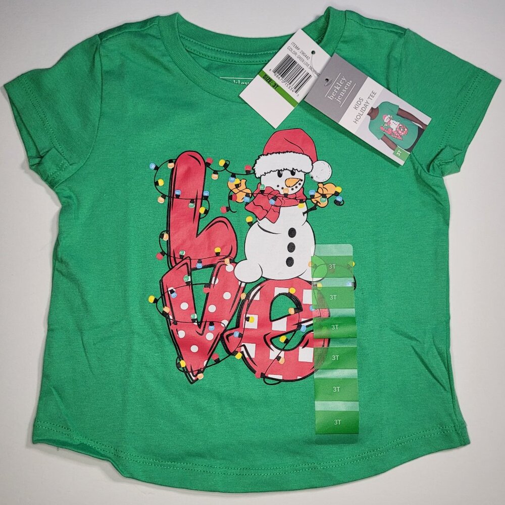 Kids 3T Berkley Jensen Santa Love Christmas T-Shirt